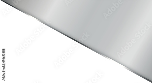 silver corner ribbon banner with silver frame