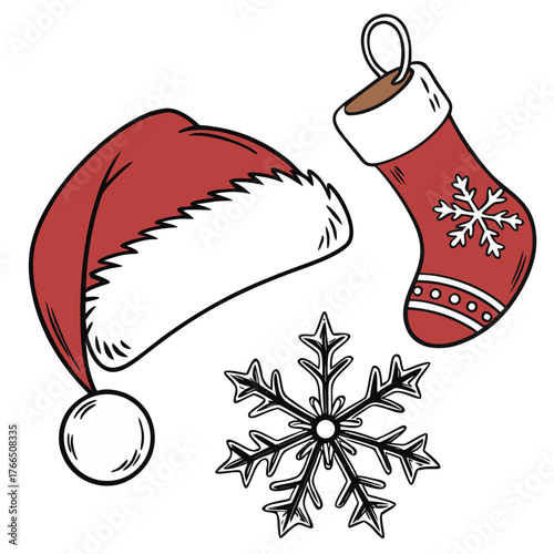 christmas and new year icons