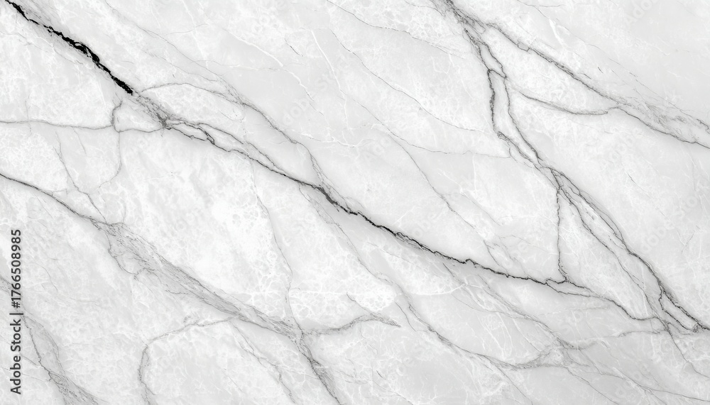 Obraz premium Elegant Carrara Marble Surface with Striking Black and Grey Veins, Perfect for Modern Interiors