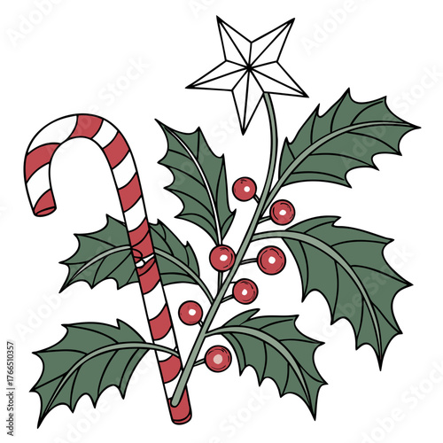 christmas holly leaves