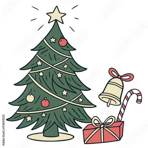 christmas tree with gifts