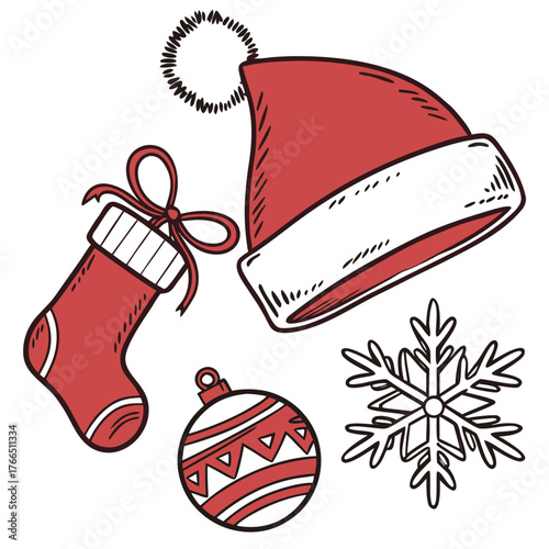 christmas icons set