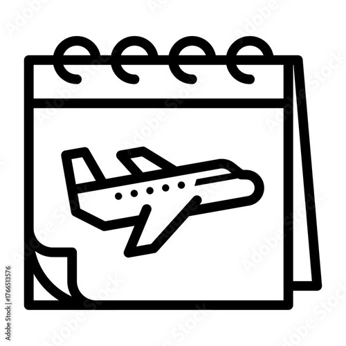 Airplane Calendar Reminder Travel Plans Icon