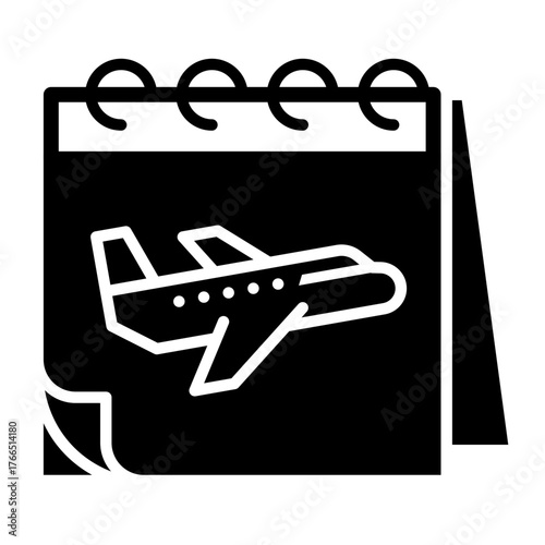 Airplane Calendar Reminder Travel Plans Icon