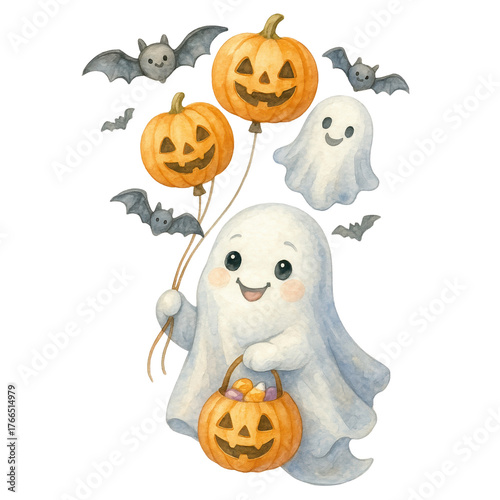 Cute Halloween Ghost Clipart