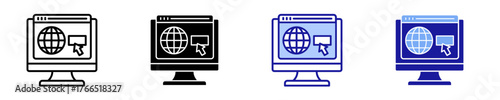 Web Browser  Icon Set Multiple Style Collection