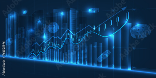 Abstract world economic artwork for business financial and investment background.Vector illustrations.