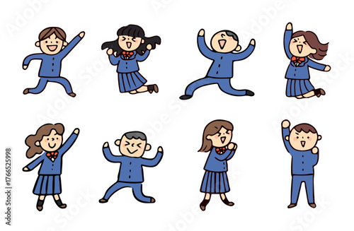 ポジティブな学生セット