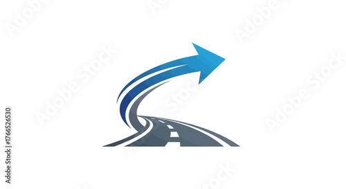Road to Success Arrow Logo Design.