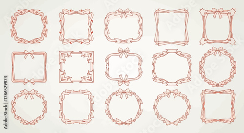 Elegant Ornamental Frames Collection Decorative Vector Borders