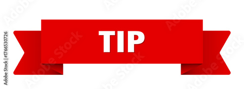 tip ribbon isolated on transparent background. tip ribbon