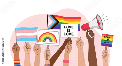 Pride Celebration A Colorful Illustration of Love and Unity