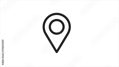 Modern location pin icon set for navigation and mapping applications