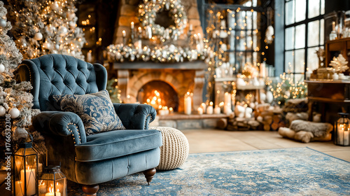 New Years photo zone christmas tree interior decorations home holiday christmas decoration on the wall