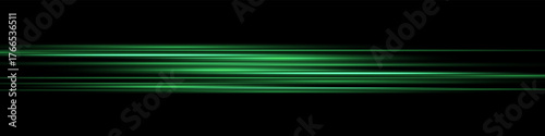 Bright horizontal beam of light on black background. Glowing laser effect creating futuristic and sci-fi aesthetics.
Suitable for technology, energy, speed and digital design themes.
