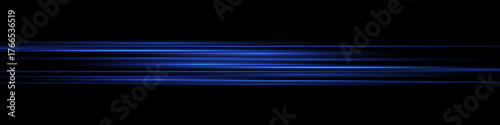 Bright horizontal beam of light on black background. Glowing laser effect creating futuristic and sci-fi aesthetics.
Suitable for technology, energy, speed and digital design themes.
