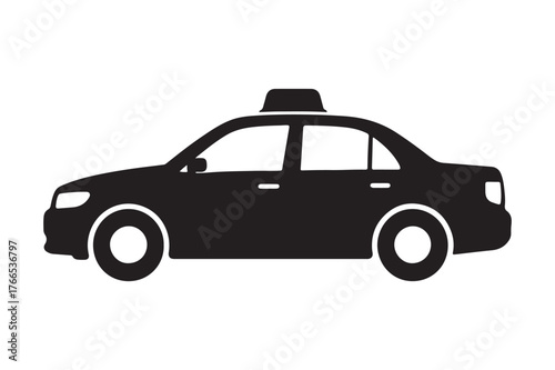 vector illustration of a taxi
