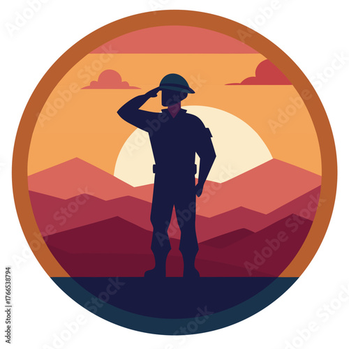 Military Boot with Remembrance Poppy Flower - Symbol of War, Peace, Veterans