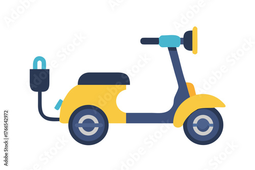 Scooter icon design isolated on white background. Electric scooter in flat style. Vector illustration .vector icon
