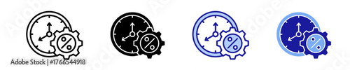 Tax Deadline  Icon Set Multiple Style Collection