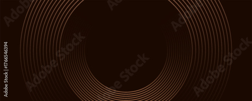 3D brown lines techno abstract background overlap layer on dark space with circles shapes effect decoration.