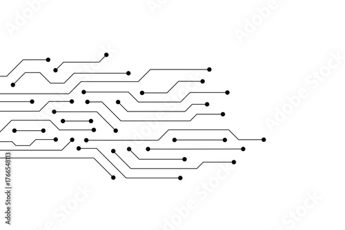 Abstract futuristic circuit board Illustration, Circuit board with various technology elements. Circuit board pattern for technology background. Vector illustration