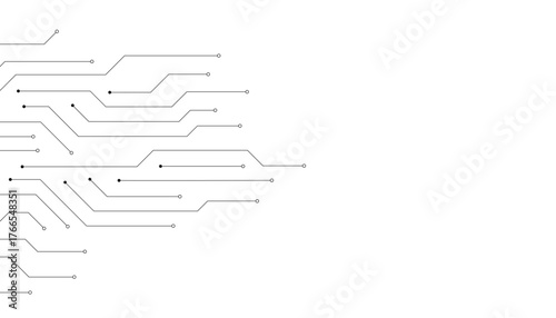 Abstract futuristic circuit board Illustration, Circuit board with various technology elements. Circuit board pattern for technology background. Vector illustration