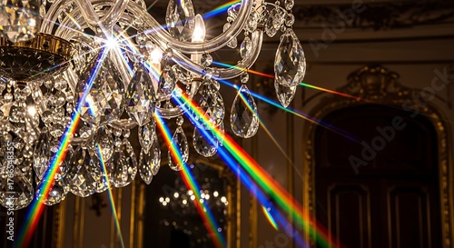 Chandelier Prism Rainbow - A Symphony of Light and Elegance.