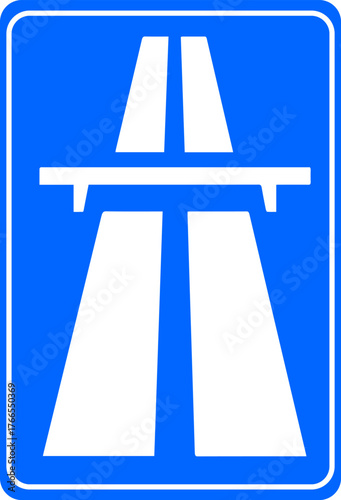 This sign is used to indicate or indicate the entrance to an expressway or highway.