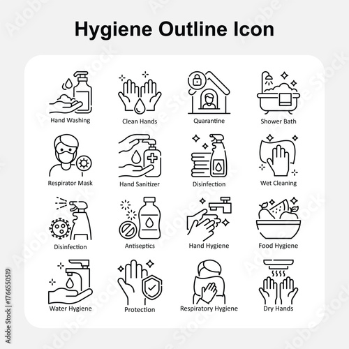 Personal Hygiene and Daily Body Care Solid Icons Set 1