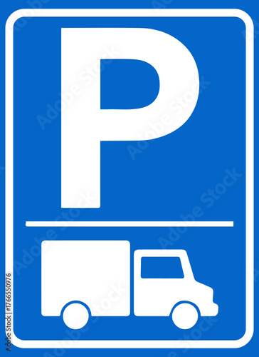 Truck parking sign