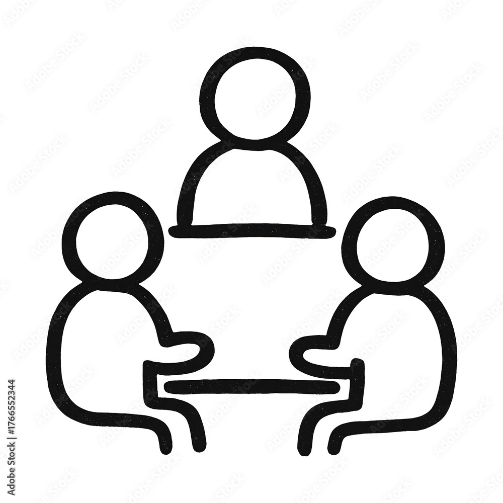 Fototapeta premium PNG Collaborative meeting icon illustration