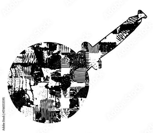 Acoustic guitar texture in a musical composition