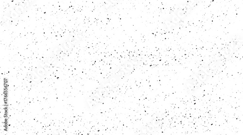 Grunge noise gradient texture. Dirty grain background. Dotted halftone overlay. Sand dusty distressed wallpaper. Grungy grit pattern. Black white random dot texture for poster, banner, print. Vector