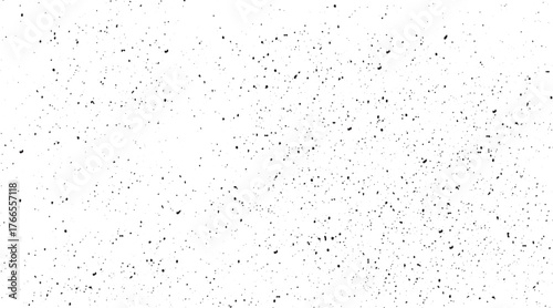 Grunge noise gradient texture. Dirty grain background. Dotted halftone overlay. Sand dusty distressed wallpaper. Grungy grit pattern. Black white random dot texture for poster, banner, print. Vector