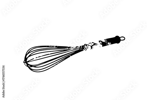 Kitchen Whisk Dissolves into Particles in a Culinary Setting