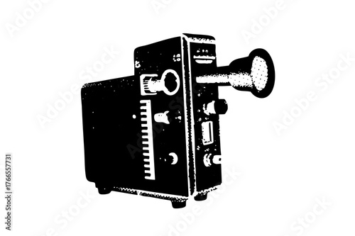 Vintage camcorder records memories in a nostalgic setting