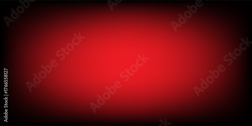 Smooth red and black studio background. Abstract limbo podium studio space. Dark red gradient wall floor and spotlights. Exhibition, promotional display. Vector stage mockup illustration.
