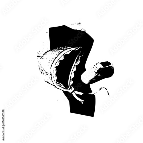 Mouth Speaks Announcement in Illustration