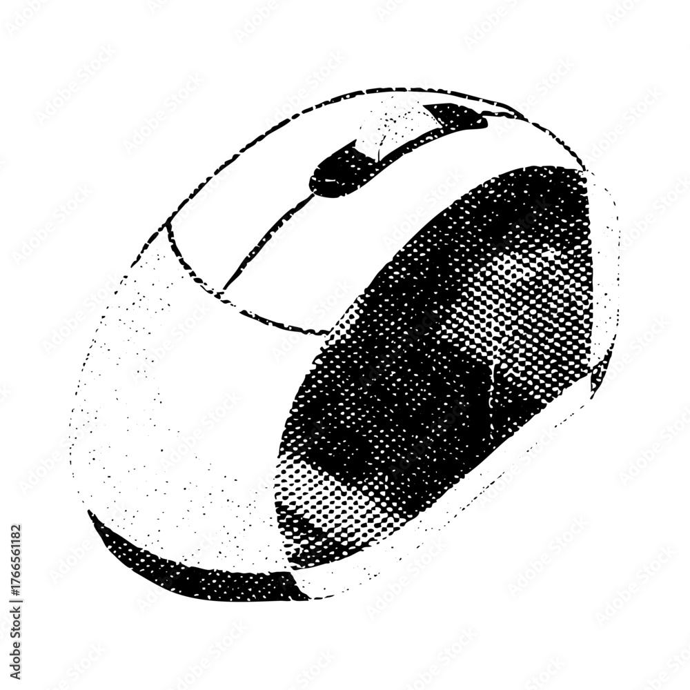 Naklejka premium Computer mouse technology in a digital workspace