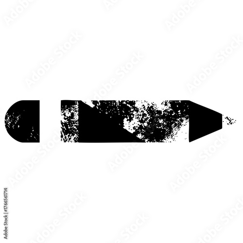 Arrow points right with distressed texture for directional signage