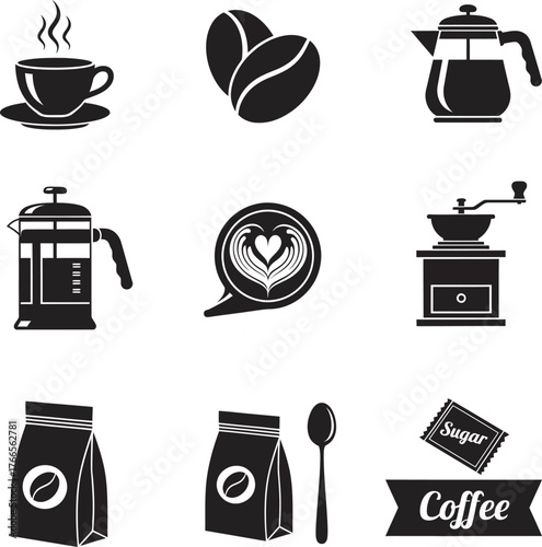 set of coffee icons