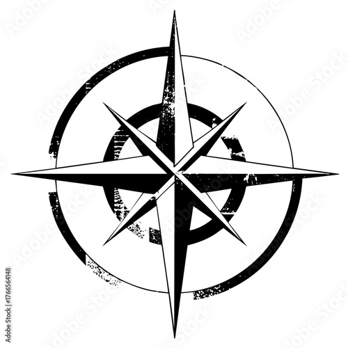 Compass Points Direction in Nautical Design