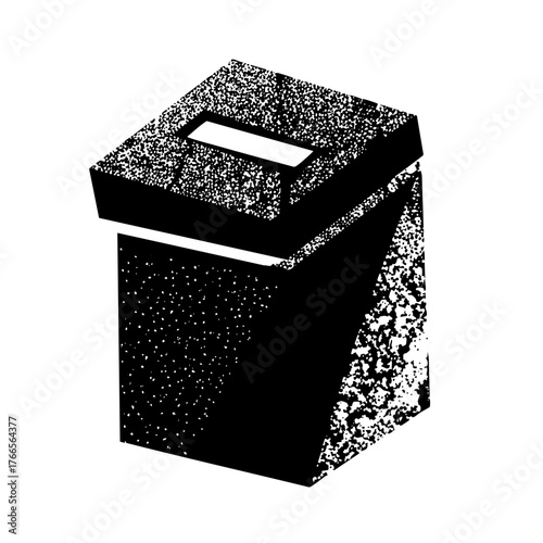 Ballot Box Accepting Votes in Election