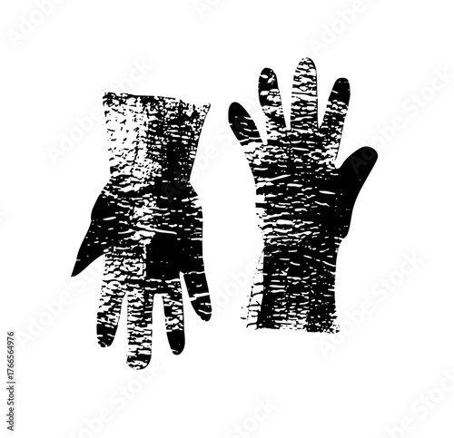 Gloves display texture in a forensic investigation