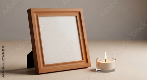 candle on the frame