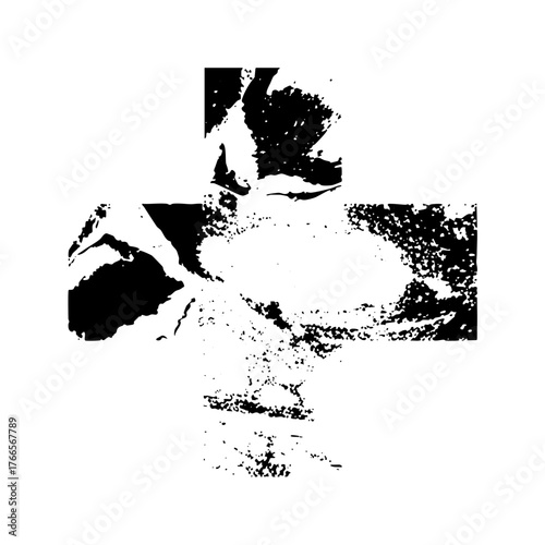 Abstract face explores texture in design