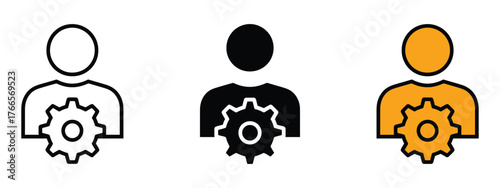 User Management icon vector. user engagement with technology and operational processes symbol. vector illustration.