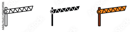 Barrier icon vector. access control, security checkpoints, and traffic management symbol. vector illustration.