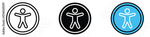 Accessibility icon vector. equal opportunity, inclusivity symbol. vector illustration.